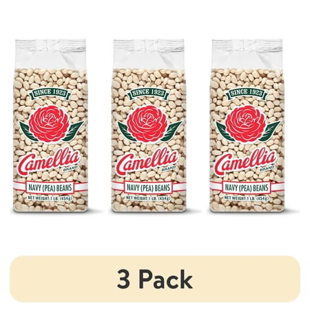 (3 pack) Camellia Brand Navy Pea Beans 1 lb
