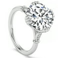 thumbnail image 2 of Pompeii Certified 6.10Ct Round Diamond Platinum Engagement Ring Lab Grown (HI,SI), 2 of 4