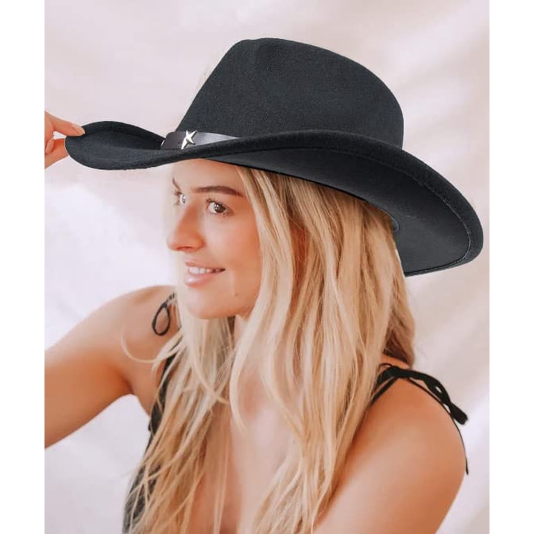Western Cowboy Hat for Men Women Classic Roll Up Fedora Hat  display picture 3
