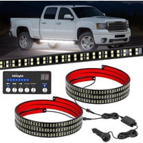 Nilight 2PCS 70 Inch White LED Running Board Lights with Control Panel, Flexible Side Lighting for Work Vehicles