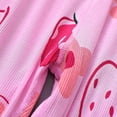 thumbnail image 5 of Toddler Girl Pajamas Summer Kids Thin Pajamas Strawberry Pattern Short Sleeve Set Air Conditioning Home Clothes Pajamas for Boys Pink 2 Years-3 Years, 5 of 6