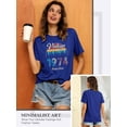 thumbnail image 3 of SLADYGLO Women Crew Neck Short Sleeve Vintage 1974 Original Parts Print T-Shirt, 3 of 7