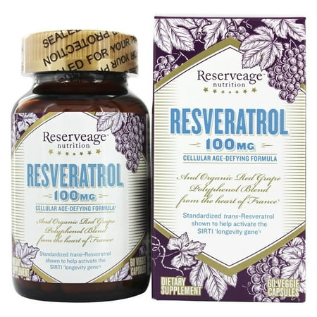 Reserveage Nutrition - Resveratrol 100 mg. - 60 Vegetarian Capsules