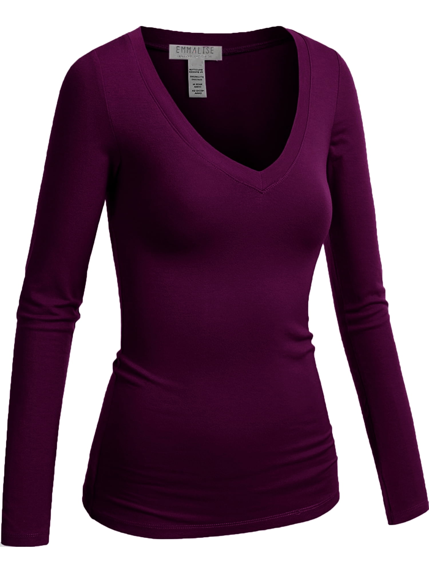◆MUCENT◆ Emma V-neck Striped Long Sleeve T-shirt 2 Colors MUSINSA公式 | MUCENT Emma V-neck Striped Long Sleeve T-shirt
