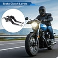 thumbnail image 2 of Palancas de freno y embrague cortas largas para Yamaha TMAX560 2019-2020, palanca de freno ajustable de motocicleta, aleación de aluminio, mango negro con extremo plateado, 2 of 6