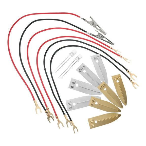 Masteelf Fruit Battery Science Kit Fruit Battery Light Science Kit Diy Experiment Orange Potato Lemon Physics Teaching With Led For Educational Lab