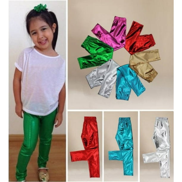 Kids shiny leggings cheap