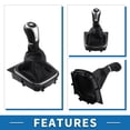 thumbnail image 6 of Unique Bargains Gear Shifter Knob with Cover 6 Speed Manual Stick Shifter Knob for Volkswagen Eos after 2006 Plastic, 6 of 6
