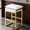 White, variant on TINKLE WELL 1-piece Bar Stool with Cushioned Seat & Footrest, Modern Counter Height Kitchen Island Chair with Metal Frame, Easy Assembly, Brown