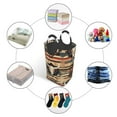 thumbnail image 3 of DouZhe 50L Rectangular Laundry Basket, Colorful Ethnic Cow Skulls Prints Waterproof Foldable Laundry Hamper with Aluminum Handles, 3 of 6
