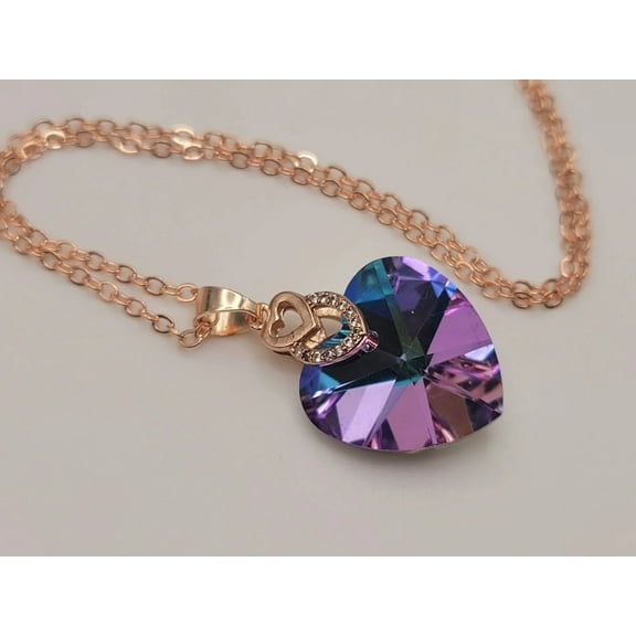 I Love You Necklace - Trendy Heart necklace Gold tone - Gift for her