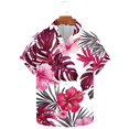 thumbnail image 5 of AHTJRT Men's Short Sleeve Button-Down Banana Leaf Textures Elegant Get-Togethers Multicolor XL, 5 of 5