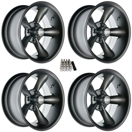GTW Godfather 12" Golf Cart Wheels/Rims Gray Yamaha