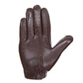 thumbnail image 2 of Generic Lightweight Knit Goat Leather Touchscreen Motorcycle Gloves - Brown, Size L, 2 of 6