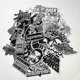 thumbnail image 3 of 26-27 50pcs Metal Stickers Waterproof Laptop Skate fashion Graffiti multicolor, 3 of 4
