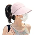 thumbnail image 4 of Product Face | Product Wide Brim Visor For Women | Platform Competitor Title Sun Tripper Cap | Platform Competitive Title Fashionable Solid Color Unisex Adjustable Strap Cap | End, 4 of 4