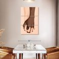 thumbnail image 3 of Elephant Stock Interracial Couples Wall Art - Vertical Multi Panel Canvas - Living Room Wall Decor - Love Multi Panel - Beige And Brown Decor - 28" x 45", 3 of 8