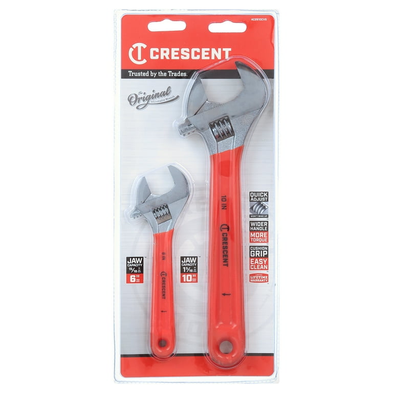 Crescent 6In. and 10In. Cushion Grip Adjustable Wrench 2 Crescent 6In. and 10In. Cushion Grip Adjustable Wrench 2