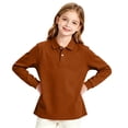 thumbnail image 5 of Girls' Ruffle Collar Polo Shirt with Long Sleeves, 5 of 8