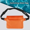 thumbnail image 3 of Riñonera Natación Impermeable Gran Capacidad para Barco Playa () Naranja, 3 of 5