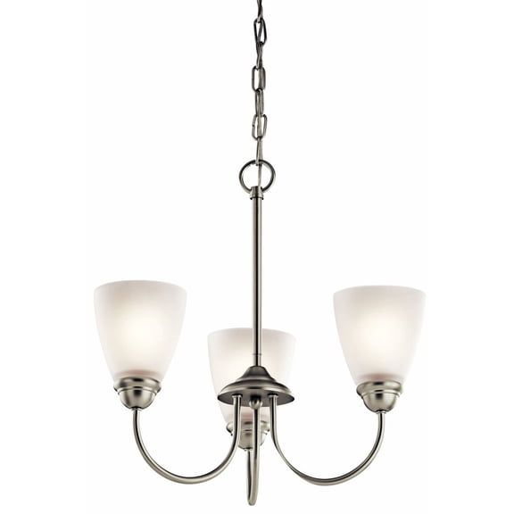 43637NI-Kichler Lighting-Jolie - 3 Light Mini Chandelier - with Transitional inspirations - 18 inches tall by 18 inches wide-Brushed Nickel