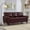Burgundy, variant on 79" Three Seater PU Leather Sofa with Storage, Modern Design Couch with Large Rolled Armrests and Tufted Back, Living Room Sofa with Under-Seat Storage, Brown
