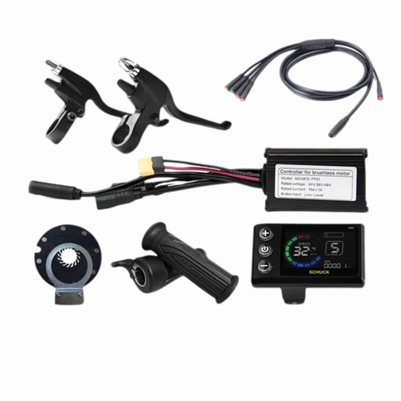 Three-Mode Ebike Sine Wave Controller 15A 36V/48/52V with S869 LCD Color Display Electric Bike Motor Conversion Kit