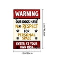 thumbnail image 4 of Joocar Warning Our Dogs Have No Respect For Personal Space Enter At Your Own Risk Linen Garden Flag For Spring Summer Home Outdoor Garden Yard Door Decor 12x18 Inch, 4 of 5