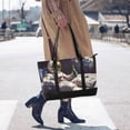 thumbnail image 4 of FORMRS Canvas Laptop Tote Bag for Women with 15.6" Computer Compartments Shoulder Handbag, Beige Astronaut, 4 of 7