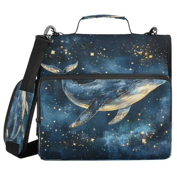 YAZAOO Zipper Binder trapper keeper Documents Organized Design Galactic Swim Printed