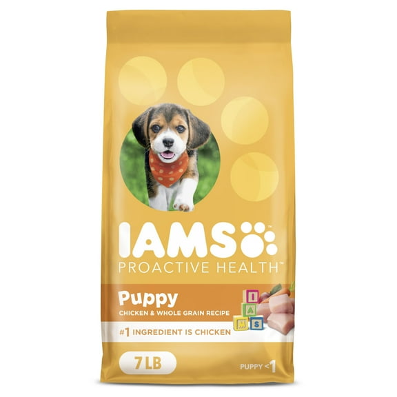 Iams Proactive Health Chicken And Whole Grain Recipe Dry Dog Food For Puppies, 7 Lb Bag