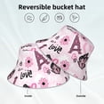 thumbnail image 4 of Kdxio Reflective Bucket Hat - Eiffel Tower and Butterflies Print Bucket Hat for Men,Women, 4 of 9