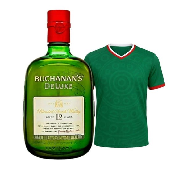 Whisky Buchanans Blend 12 Años 750 ml + Jersey Verde XL