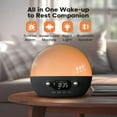 thumbnail image 3 of FortuneKey Trading RestOnn Sunrise Alarm Clock - Sunset Sound Machine, 7-Day Programmable Dual Alarms - White Noise, Wireless Speaker, Amber Night Light, Smart App Control, 3 of 10