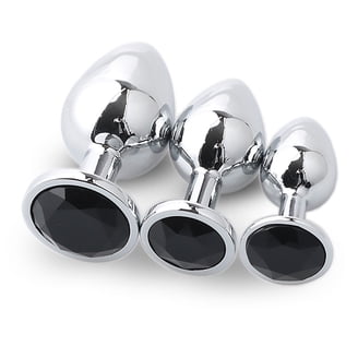 Booty Bling Black Plug Large Silver Stone - Walmart.com