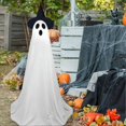 thumbnail image 3 of 2 Packs Halloween Ghost Decorations Outdoor Light-Up Standing Ghost with Witch Hat Spooky Ghost Figure with Remote, 3 of 5