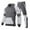 Light Gray, variant on Mens 2 Piece Sweatsuits Patchwork Long Sleeve Tracksuits Slim Fit Pullover Hoodies Elastic Waist Pants Match Outfits Outdoor Jogging Sports Sets Today Black,S