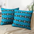 thumbnail image 3 of LALILO Throw Pillow Covers Ethnic With And Navy Blue Black White Cushion Cover 18" x 18", 3725 Pack, 3 of 6