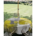 thumbnail image 2 of Yellow Grey Outdoor Tablecloth with Umbrella Hole, Abstract Art Oil Painting Modern Geometric Spillproof Waterproof Outdoor Table Cover, Patio Tablecloths for Party/Garden/Picnic, Round 54 inch, 2 of 9