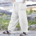 thumbnail image 5 of JUSLIO Linen Pants Women Casual Pockets Linen Comfortable White S, 5 of 8