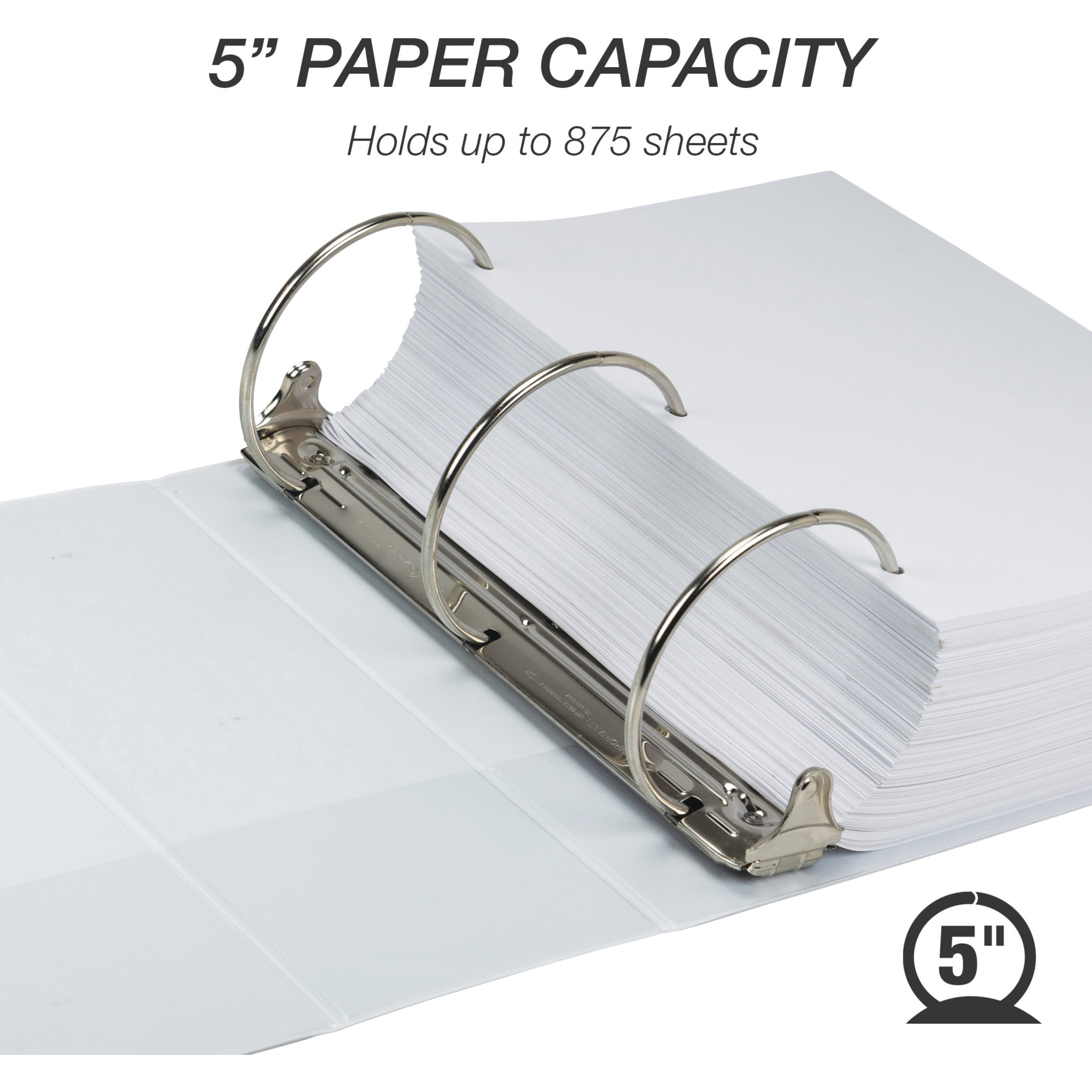 Samsill Earth's Choice 5" 3-Ring View Binders White (18907)