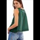 thumbnail image 2 of Blusas de Verano Bohemias con Lazo Frontal para Mujer, Blusas Playeras de Encaje con Botones, Sin Mangas, de de , Y2k 2025, Verde Tinta, Talla M, 2 of 6