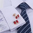 thumbnail image 4 of YAOLAN Red Crystal French Cufflinks High-grade Gold Male Cuff Nails Shirt Cuff Buttons, 4 of 4