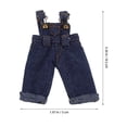thumbnail image 5 of MRLESS Stylish Denim Suspender Pants for Dolls, Cute Dress Up Outfit, Realistic Doll Clothes and Dollhouse Accessories, 5 of 8