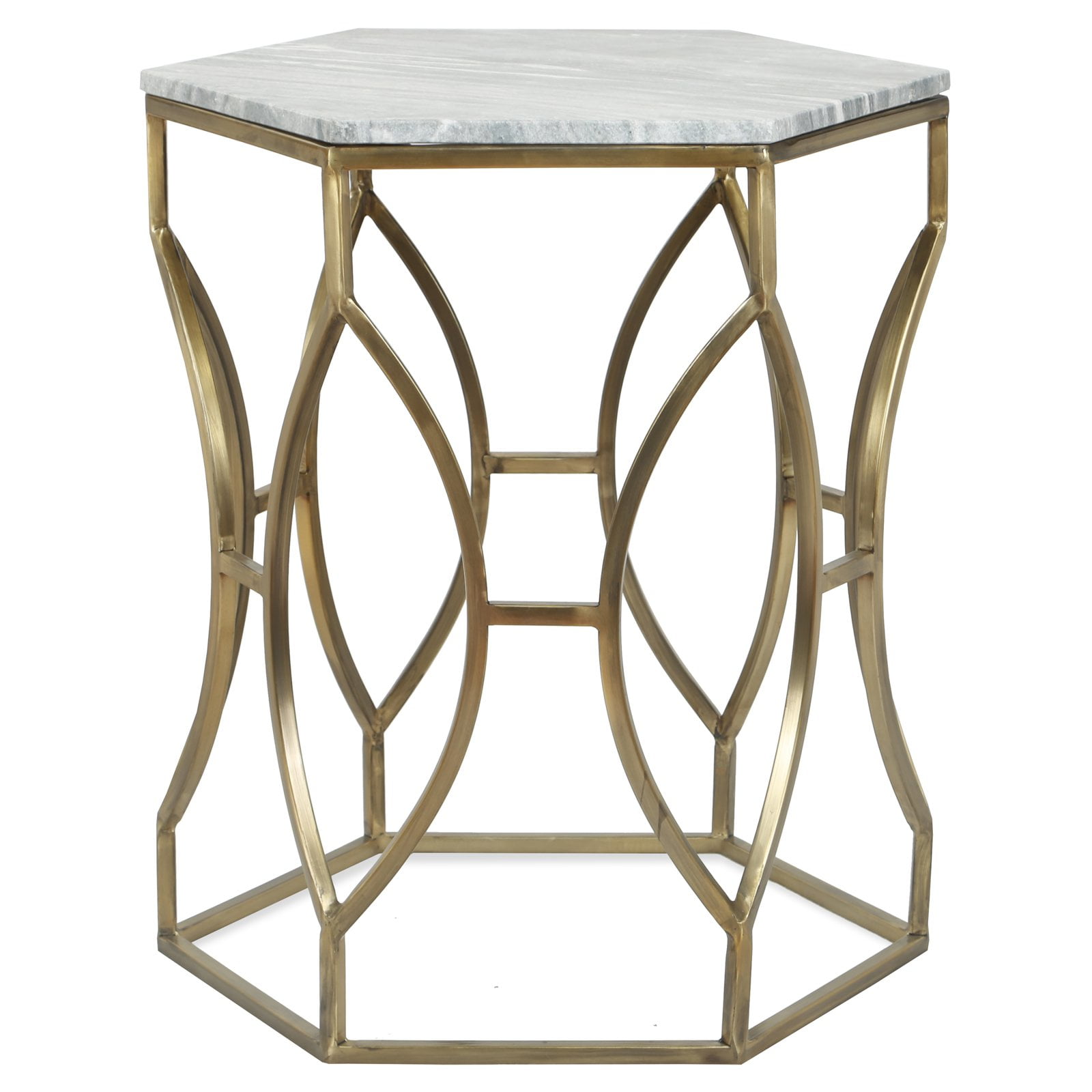 Riverside Furniture Barron Marble Hexagon Side Table