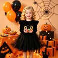 thumbnail image 2 of JHOKCI Toddler Girls Halloween Dress Long Sleeve Cat Tutu Princess Outfit, 2 of 9