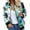 a-Green, variant on Womens Fall Jackets Floral Print Baseball Long Sleeve Zip Up Loose Bomber Casual Windbreaker Fall Coat
