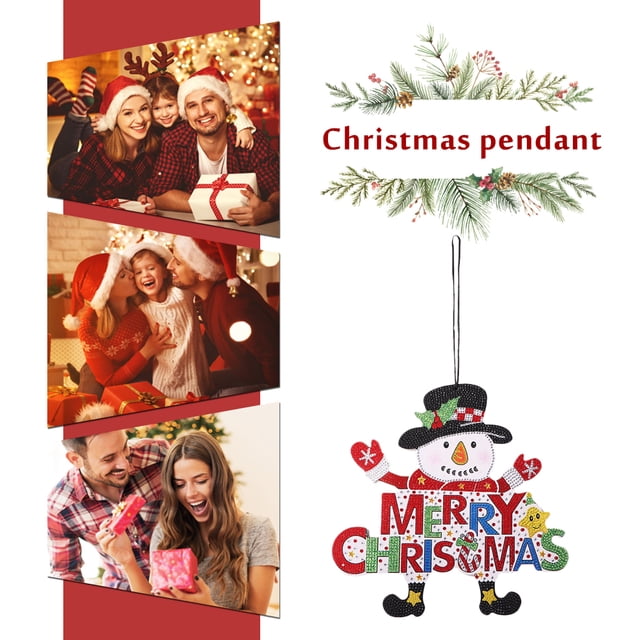 Cuadros Decorativos DIY Navidad Cartón Colgante Kit Mosaico Rhinestone Ventana Colgante Ornamento Ehuebsd Nuevos Originales