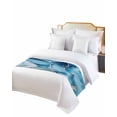thumbnail image 2 of Xipuska Marble Blue Bed Runners for Cal King Size Bed, Decorative Bed Throws for Foot of Bed, Modern Aesthetics Abstract Impressionist Bed Runner Sofa Throw Bedding Scarf Slipcover for Bedroom, 2 of 6