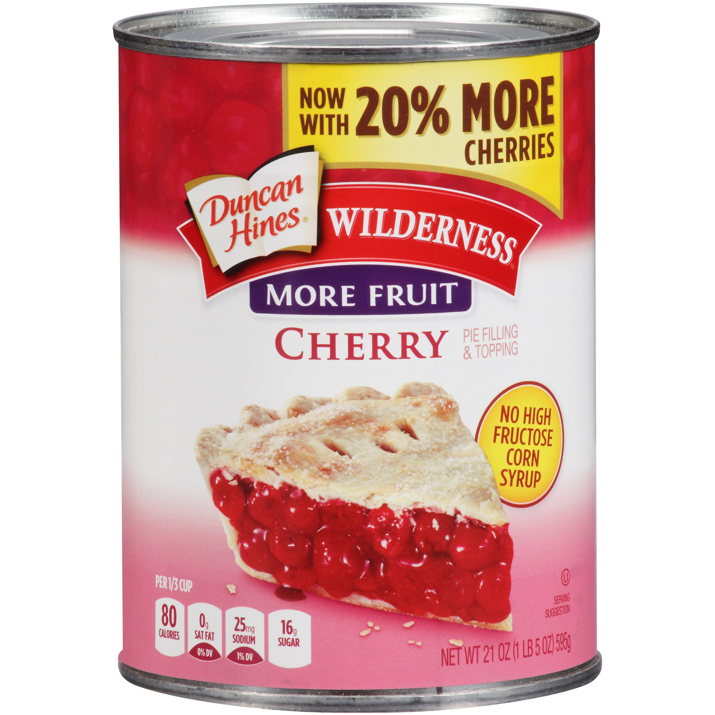 Duncan Hines Wilderness More Fruit Cherry Pie Filling & Topping, 21 oz by Generic